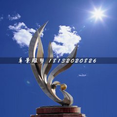 抽象鳳凰雕塑，不銹鋼廣場雕塑