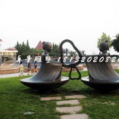 孔融讓梨銅雕，景觀銅雕