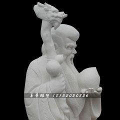 南極仙翁石雕，漢白玉神仙雕塑