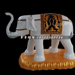 吉祥大象雕塑，玻璃鋼大象雕塑