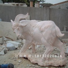 石雕山羊雕塑，公園動物石雕