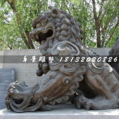 大型銅獅子，戲球獅銅雕