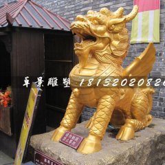 麒麟銅雕，神獸銅雕