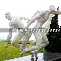 擲鐵餅雕塑，不銹鋼運動員雕塑