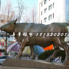 銅牛雕塑，動物雕塑