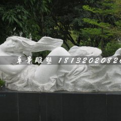 風(fēng)之夢(mèng)石雕，抽象女人石雕