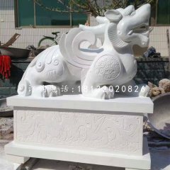神獸石雕，漢白玉貔貅