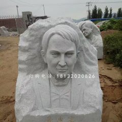 愛迪生石雕，校園西方名人石雕