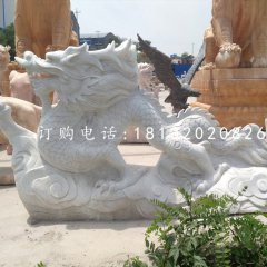 大理石龍雕塑，廣場(chǎng)石雕龍