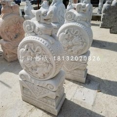 大理石門墩，門枕石雕塑