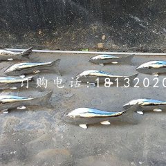 小魚雕塑，不銹鋼動物雕塑