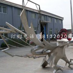 雄鷹展翅雕塑，不銹鋼抽象老鷹