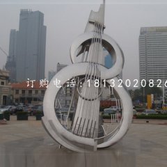 不銹鋼吉他雕塑，廣場(chǎng)不銹鋼雕塑
