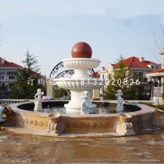 風(fēng)水球噴泉，小區(qū)景觀石雕