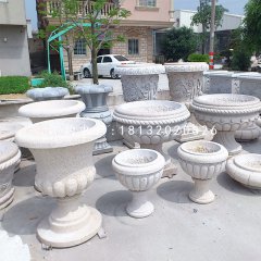 花盆石雕，歐式花盆雕塑