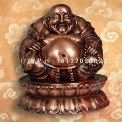 大肚彌勒佛，鑄銅佛像