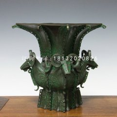 四羊方尊銅雕，仿古青銅雕塑