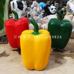 柿子椒雕塑，玻璃鋼蔬菜雕塑