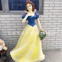 玻璃鋼卡通人物，白雪公主雕塑