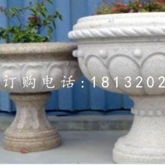 石雕花盆花缽雕塑大理石景觀(guān)花盆