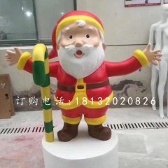卡通圣誕老人雕塑，玻璃鋼商場(chǎng)擺件