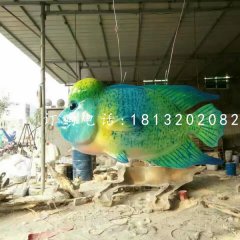 彩繪魚雕塑，玻璃鋼動物