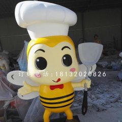廚師小蜜蜂雕塑，卡通雕塑