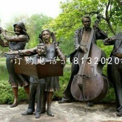 演奏銅雕，公園景觀銅雕