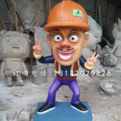 光頭強(qiáng)雕塑，玻璃鋼動畫人物