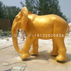 玻璃鋼噴漆小象，公園動物雕塑