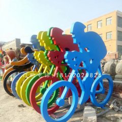 自行車比賽雕塑，玻璃鋼公園雕塑