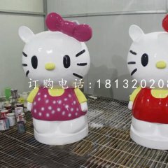 玻璃鋼hello kitty雕塑，卡通雕塑