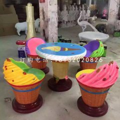 冰淇淋造型座椅，玻璃鋼卡通雕塑