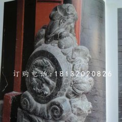 抱鼓石，青石仿古雕塑