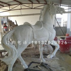 白馬雕塑，玻璃鋼坐騎
