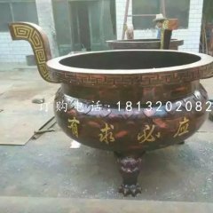 圓形香爐，寺廟三足銅香爐