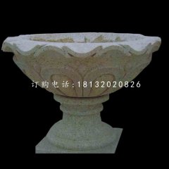 大理石花盆雕塑，公園景觀石雕