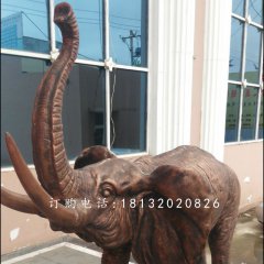 大象銅雕，公園動物銅雕