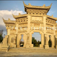 牌樓石雕，仿古石雕牌坊