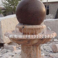 晚霞紅風(fēng)水球，景觀石雕