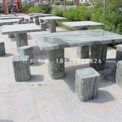 方桌石雕，大理石桌椅