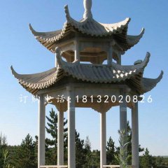 涼亭石雕，公園石亭子