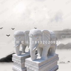 小象石雕，大理石動(dòng)物雕塑