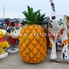 玻璃鋼仿真菠蘿，仿真水果雕塑