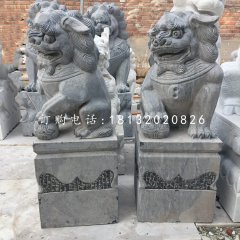 青石仿古石獅子，看門石桌石雕