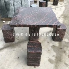石雕方桌凳，公園桌凳石雕