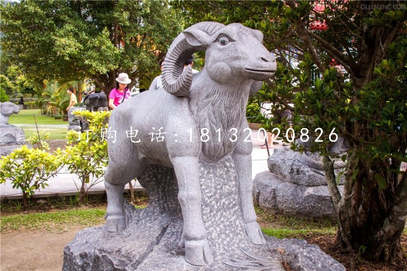 公園動(dòng)物石雕，十二生肖石雕 (1)