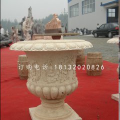 砂巖花盆，歐式花盆雕塑