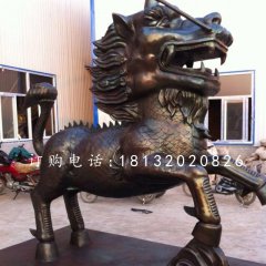 古代神獸銅雕，麒麟銅雕
