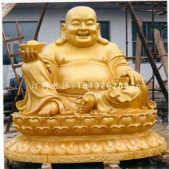 坐式彌勒佛，銅雕佛像
